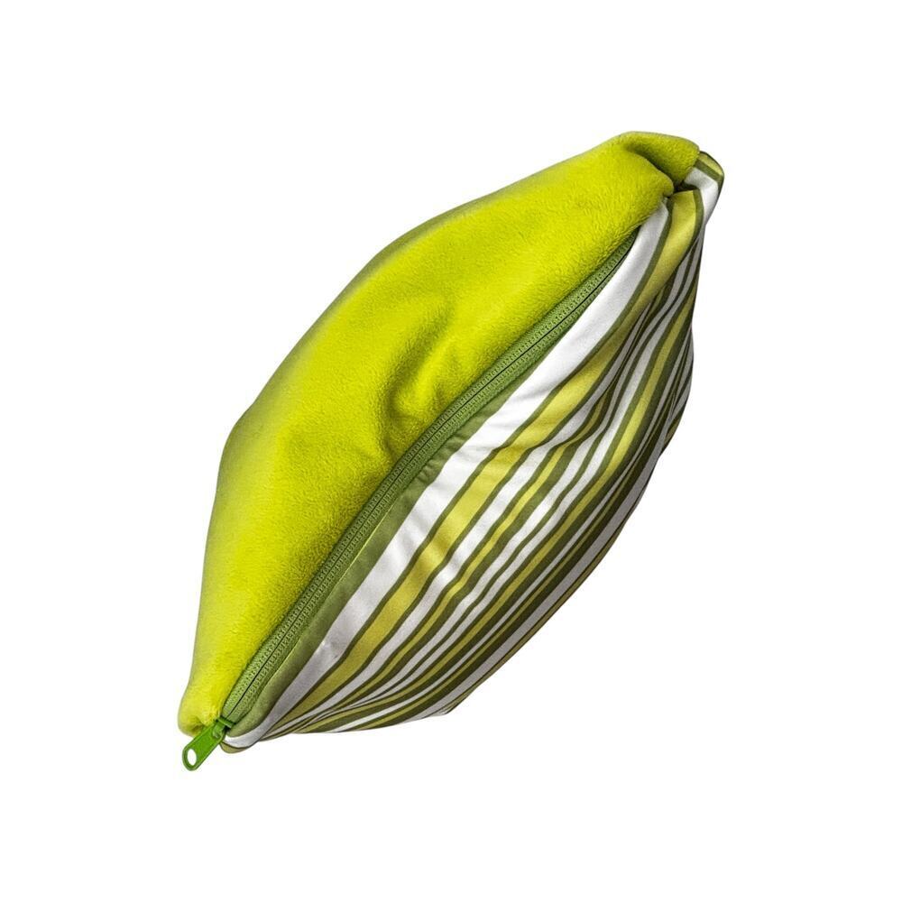 Samsonite Convertible Travel Pillow Green White Yellow Stripes - Picture 4 of 8